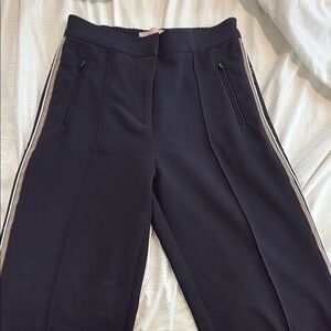 Bape Black Trousers with White and Pink Stripes